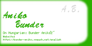 aniko bunder business card